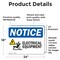 Signmission Electrical Equipment Sign With Symbol, 24 in W x Rectangle, Vinyl Decal OS-2PACK-NS-D-1824-L-11646 - alternate 3